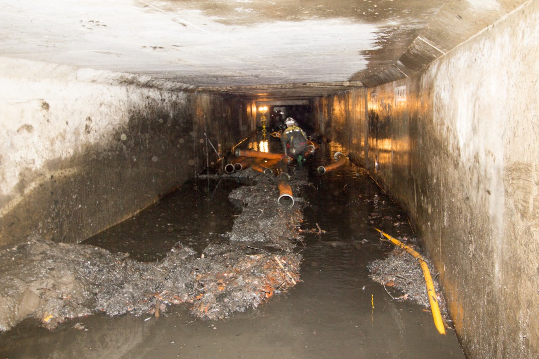 Removing dust and debris from a UK construction site