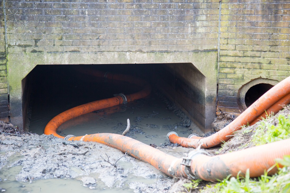 Post-construction waste removal service in action